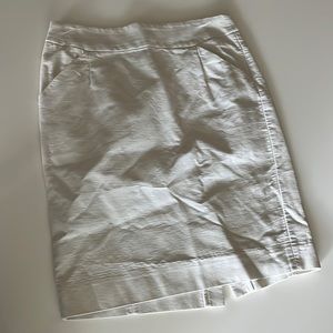 White J. Crew Pencil Skirt Size 4